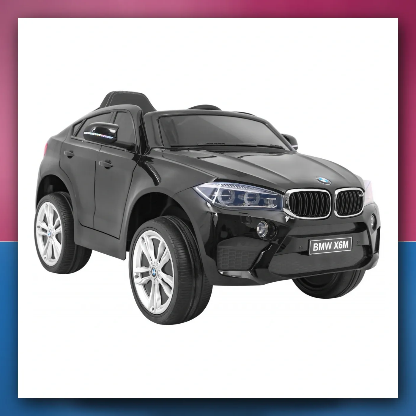 BMW X6M Električne Mali auto za djecu - crni SUV + Daljinski upravljač - slika 1