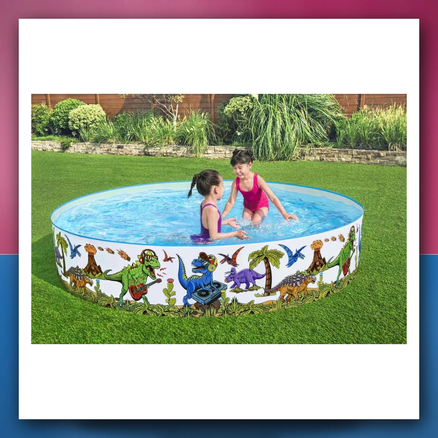 Samostojeći bazen Dinozauri za djecu od 3+ godina BESTWAY 244 x 46 cm vinil + PVC