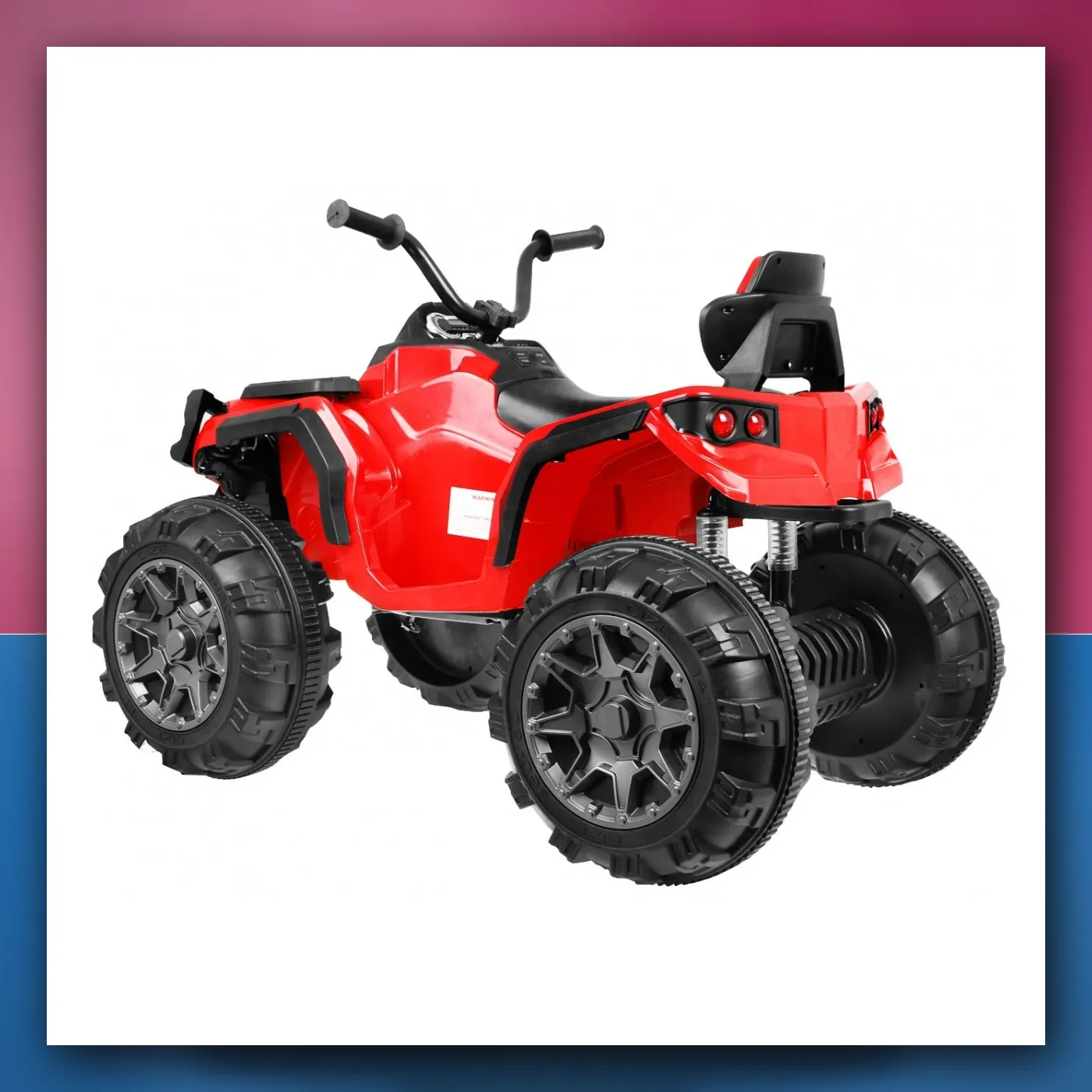 Četverocikl ATV na akumulator za djecu - crveni + EVA kotači + Radio + MP3 + LED + Lagani Start - slika 1