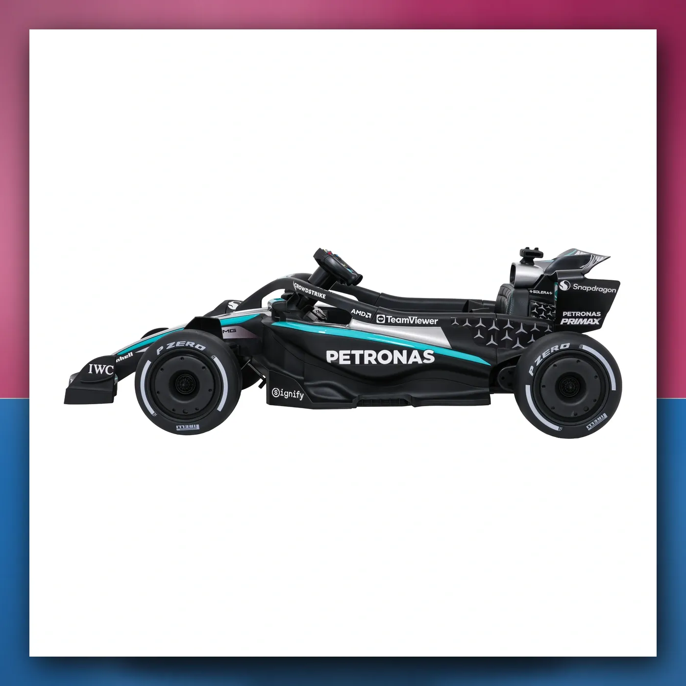Bolid na akumulator Mercedes-AMG PETRONAS F1 crni s daljinskim upravljačem