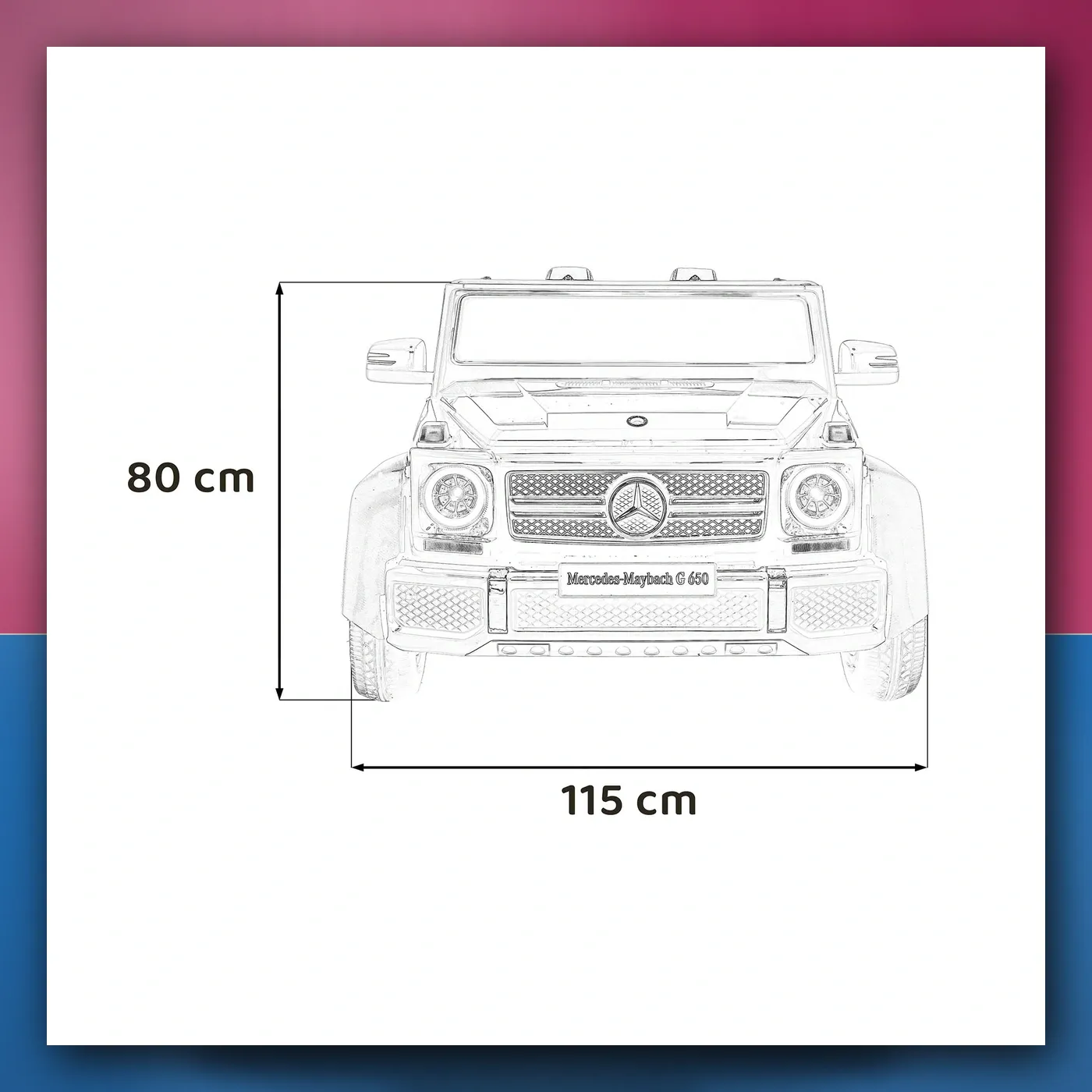 Auto na akumulator Mercedes Benz MAYBACH G650 STRONG plavi - slika 1