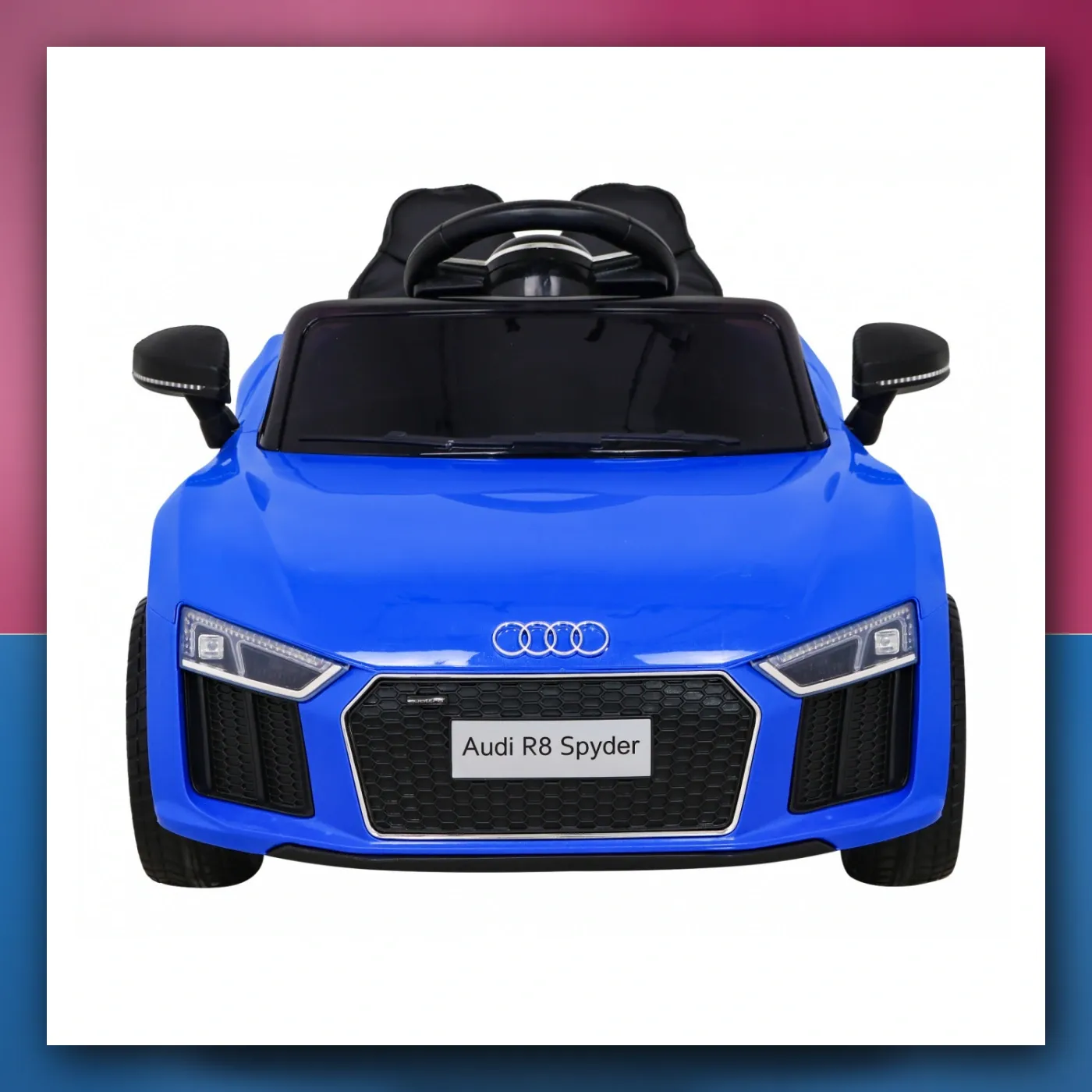 Audi R8 na akumulator za djecu - plavi + Daljinski upravljač + EVA + Lagani Start + MP3 + LED - slika 1