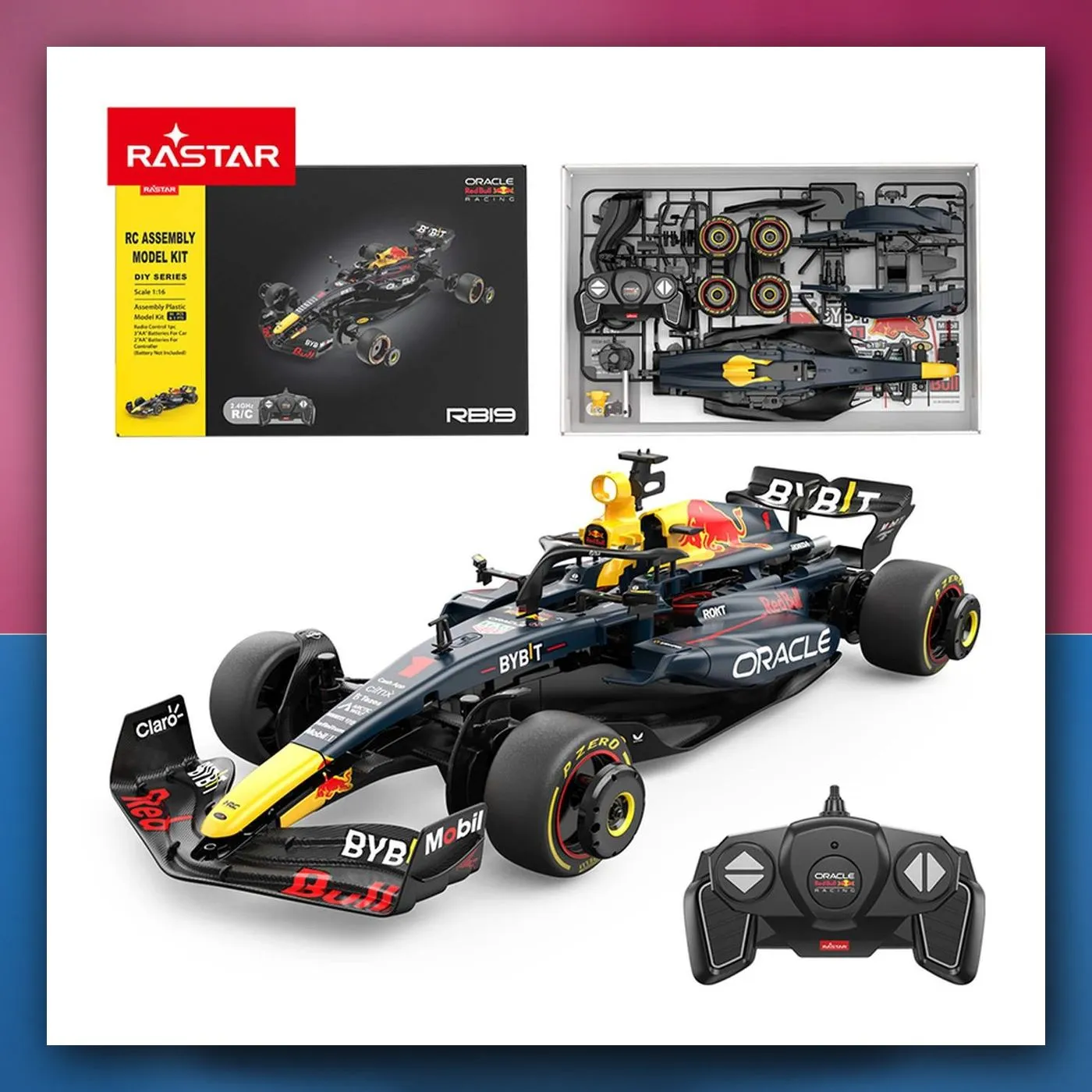 Bolid na daljinsko upravljanje Red Bull F1 RB19 Body Kit 1:16 plavi RASTAR