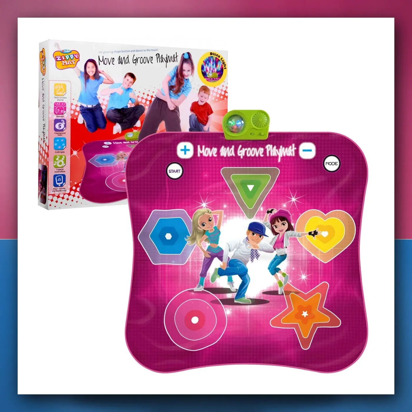 Plesna podloga Move and Groove za djecu 3+ sa svjetlosnim i zvučnim efektima