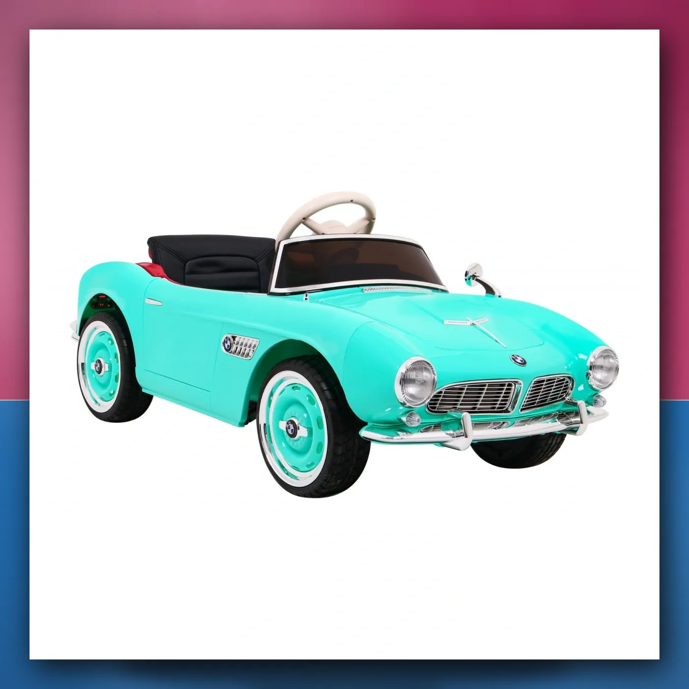 Mali auto BMW 507 Retro električne za djecu zeleni - slika 1