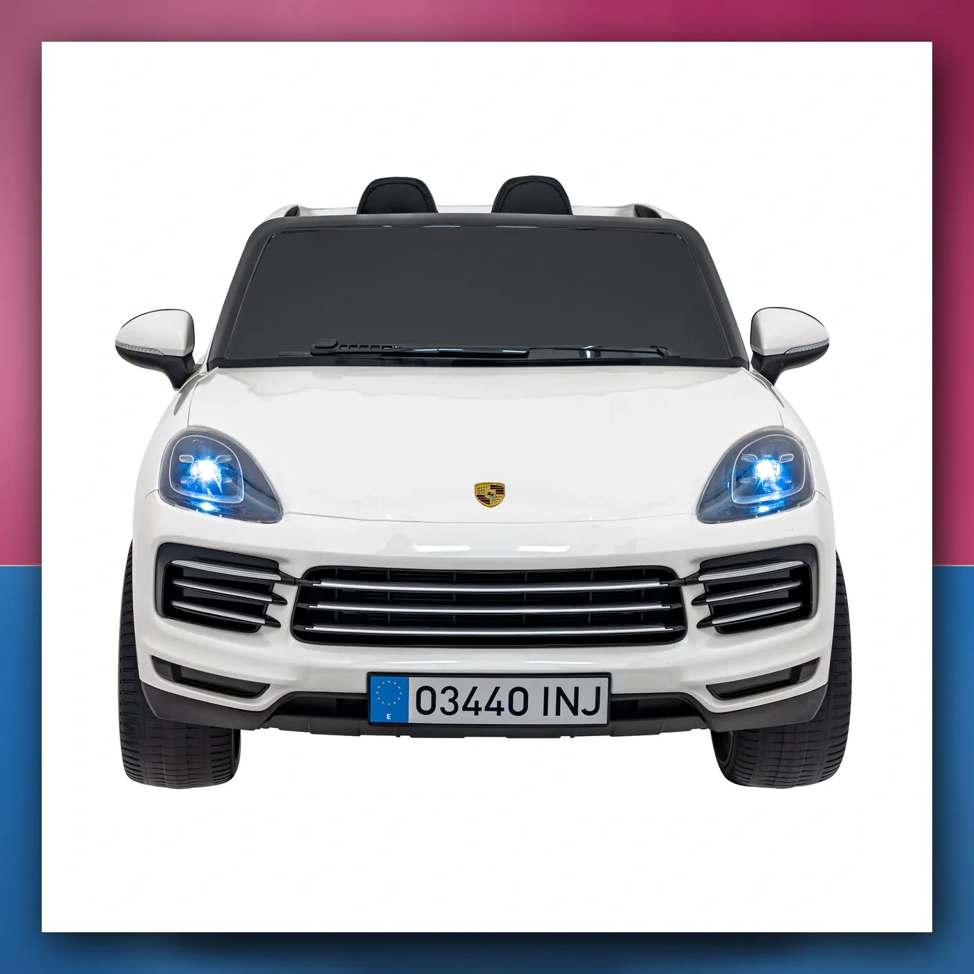 Porsche Cayenne S na akumulator za djecu - Lakir bijeli SUV + Daljinski upravljač - slika 1