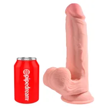 Dildo „Triple Density Cock with Swinging Balls“, hyperrealistisch mit schwingenden Hoden Dildo „Triple Density Cock with Swinging Balls“, hyperrealistisch mit schwingenden Hoden