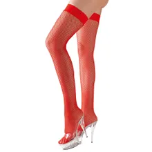 Halterlose Strümpfe aus feinmaschigem Netzmaterial Halterlose Strümpfe aus feinmaschigem Netzmaterial