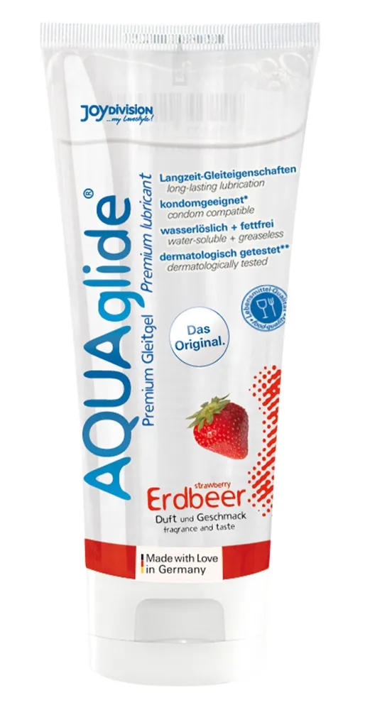 Gleitgel „AQUAglide Erdbeere“ auf Wasserbasis, vegan Gleitgel „AQUAglide Erdbeere“ auf Wasserbasis, vegan