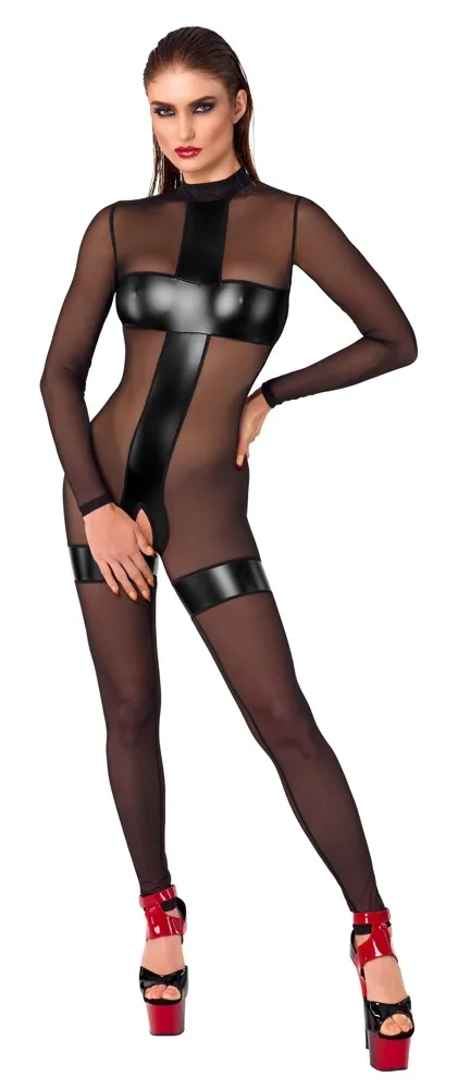 Ouvert-Overall in stylischer Transparenz Ouvert-Overall in stylischer Transparenz