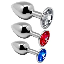 3-teiliges Set „Metal Plug Kit“ mit Schmuckstein-Analplugs aus Metall 3-teiliges Set „Metal Plug Kit“ mit Schmuckstein-Analplugs aus Metall