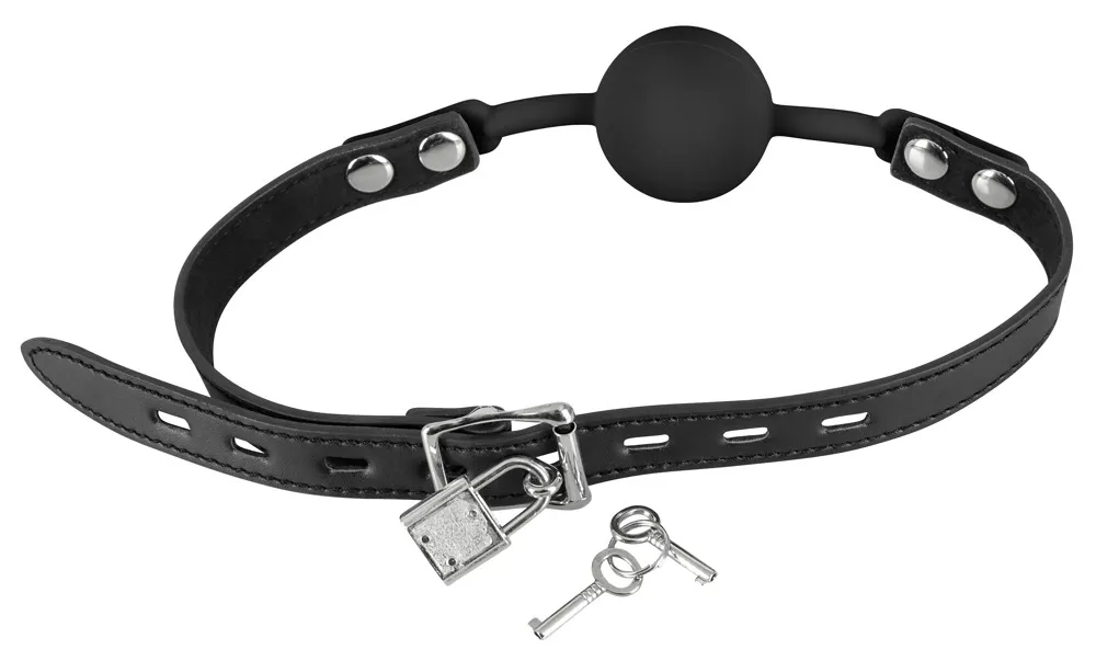 Knebel aus Lederimitat mit Schloß Knebel aus Lederimitat mit Schloß