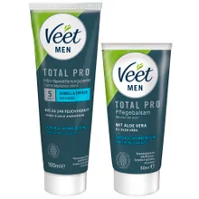 2-teiliges Enthaarungscreme-Set „Veet Men TOTAL PRO“ 2-teiliges Enthaarungscreme-Set „Veet Men TOTAL PRO“
