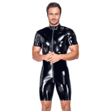 Lack-Kurzoverall mit 3-Wege-Reißverschluss Lack-Kurzoverall mit 3-Wege-Reißverschluss