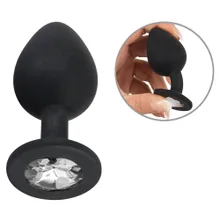 Analplug aus Silikon mit Schmuckstein Analplug aus Silikon mit Schmuckstein