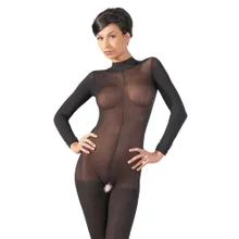 Catsuit mit Spitzenkragen Catsuit mit Spitzenkragen