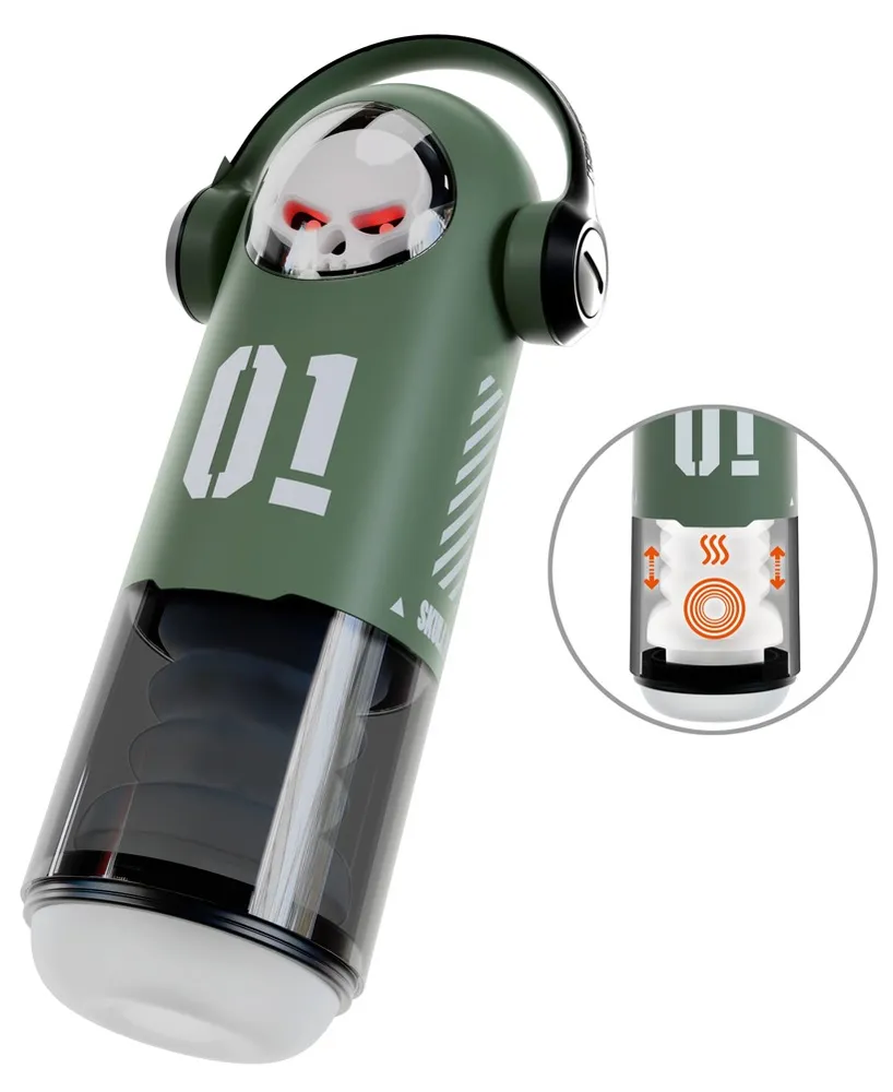 Masturbator „SKULL“ mit 3 automatischen Funktionen Masturbator „SKULL“ mit 3 automatischen Funktionen