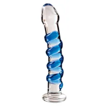 Glasdildo „No. 5“, 18,5 cm, mit Stimulationsspirale Glasdildo „No. 5“, 18,5 cm, mit Stimulationsspirale