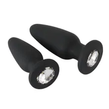 2er-Set Analplugs mit Glitzerstein 2er-Set Analplugs mit Glitzerstein