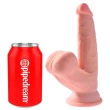 Dildo „Triple Density Cock with Swinging Balls“, hyperrealistisch mit schwingenden Hoden Dildo „Triple Density Cock with Swinging Balls“, hyperrealistisch mit schwingenden Hoden