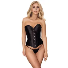 Corsage plus String, trägerlos, Rückenschnürung unterlegt Corsage plus String, trägerlos, Rückenschnürung unterlegt