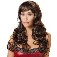 Perücke, dunkelbraun, lang Perücke, dunkelbraun, lang