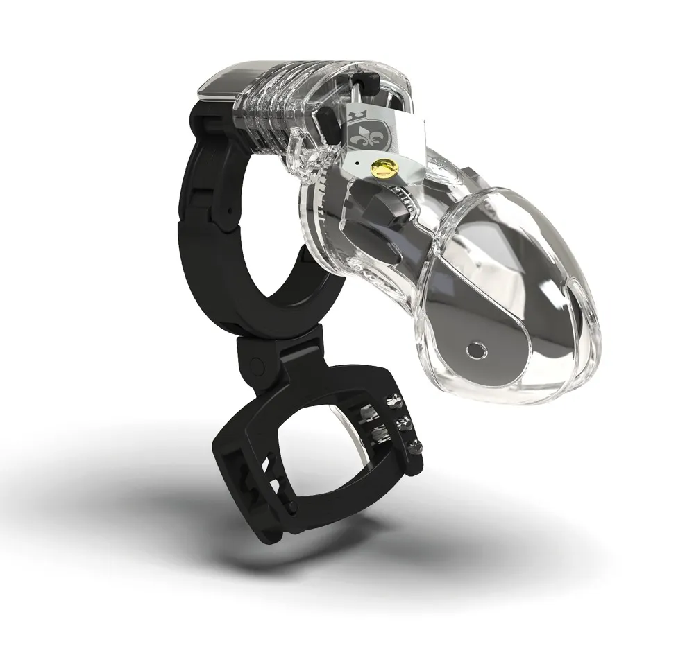 Peniskäfig „Pubic Enemy No 3“ mit Hodenquetsche, Zubehör für Reizstromgerät Peniskäfig „Pubic Enemy No 3“ mit Hodenquetsche, Zubehör für Reizstromgerät