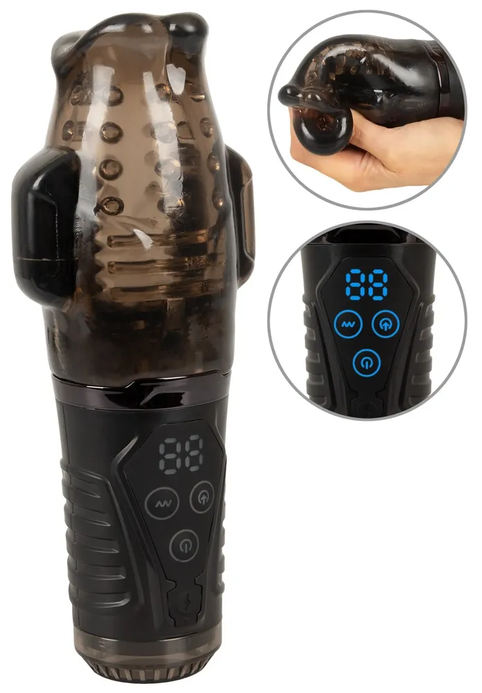 Masturbator mit Doppel-Vibration & Saugfunktion Masturbator mit Doppel-Vibration & Saugfunktion