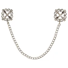 Nippelklemmen mit Kette, aus Edelstahl Nippelklemmen mit Kette, aus Edelstahl