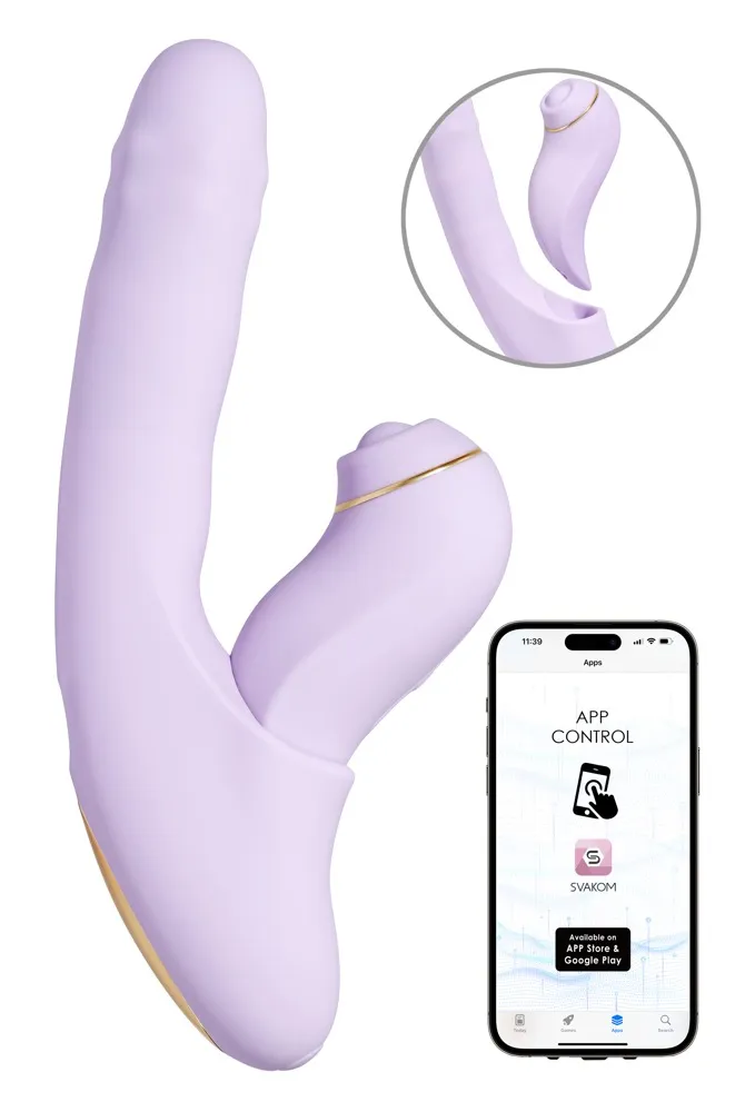 Stoßvibrator „DuoGlow“ mit Pulsator-Stimulator Stoßvibrator „DuoGlow“ mit Pulsator-Stimulator