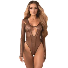 Body „Soranna“ in bronzefarbener Semitransparenz Body „Soranna“ in bronzefarbener Semitransparenz