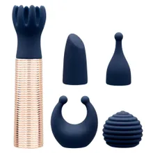Vibrator „Desires“ mit 5 Silikon-Aufsätzen Vibrator „Desires“ mit 5 Silikon-Aufsätzen