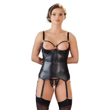 Strapshemd plus String, busenfrei, mit Handschlaufen Strapshemd plus String, busenfrei, mit Handschlaufen