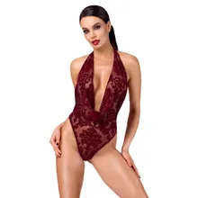 Body „Kink Royal“ mit Samtflockprint-Ornamenten Body „Kink Royal“ mit Samtflockprint-Ornamenten