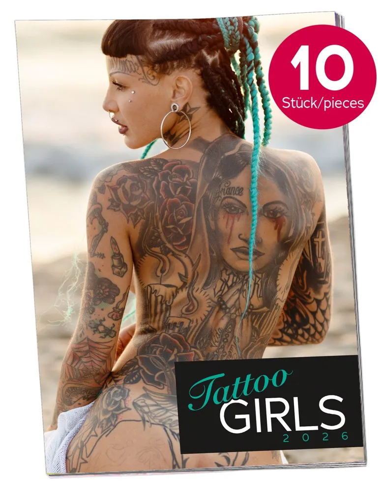 Pin-up Kalender „Tattoo-Girls 2026“ im Großformat Pin-up Kalender „Tattoo-Girls 2026“ im Großformat