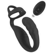 Prostata-Vibrator mit Perineum-Vibrator und Penis-/Hodenring Prostata-Vibrator mit Perineum-Vibrator und Penis-/Hodenring