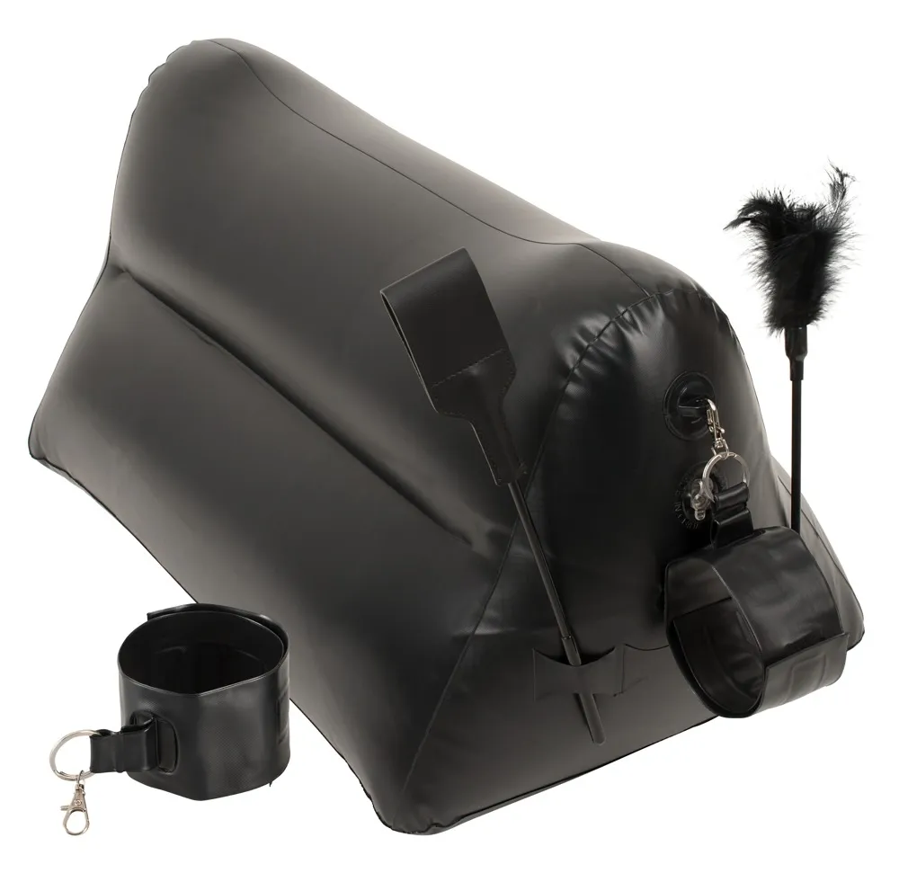 Liebeskissen „Portable Triangle“, mit Handschellen Liebeskissen „Portable Triangle“, mit Handschellen