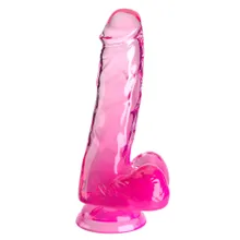 Naturdildo „6“-Cock with Balls“ mit Saugfuß Naturdildo „6“-Cock with Balls“ mit Saugfuß