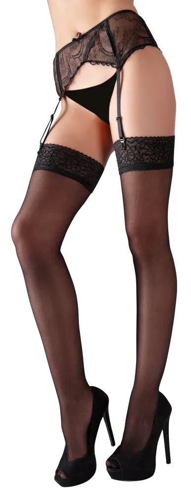 Straps-Strümpfe mit Spitzenrand Straps-Strümpfe mit Spitzenrand