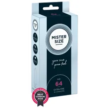 Kondome „64 mm“, transparent, hauchdünn, feucht Kondome „64 mm“, transparent, hauchdünn, feucht