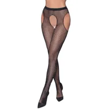 Straps-Strumpfhose aus hochelastischem Netz Straps-Strumpfhose aus hochelastischem Netz