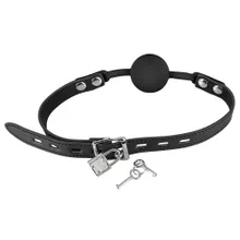 Knebel aus Lederimitat mit Schloß Knebel aus Lederimitat mit Schloß