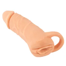 Penissleeve „2in1 Extension + Masturbator“ mit Hodenring Penissleeve „2in1 Extension + Masturbator“ mit Hodenring