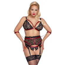 3-teiliges Straps-Set inklusive Armfesseln 3-teiliges Straps-Set inklusive Armfesseln