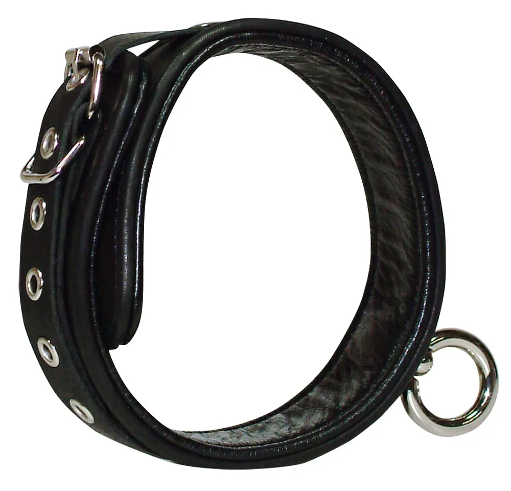 Halsfessel aus Leder mit O-Ring Halsfessel aus Leder mit O-Ring