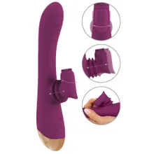 Rabbitvibrator mit genopptem Moving-Klitorisstimulator Rabbitvibrator mit genopptem Moving-Klitorisstimulator