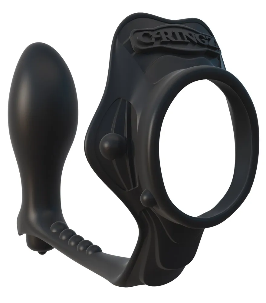 Penis-Hodenring „Rock Hard Ass-Gasm“, mit Analplug Penis-Hodenring „Rock Hard Ass-Gasm“, mit Analplug