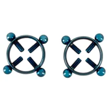 Nippelklemmen „Nipple Jewellery Blue Moon“, 6 g pro Stück, jeweils 4 Justierschrauben Nippelklemmen „Nipple Jewellery Blue Moon“, 6 g pro Stück, jeweils 4 Justierschrauben