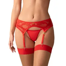 Strapsgürtel „Aliosa“ aus roter Floral-Spitze Strapsgürtel „Aliosa“ aus roter Floral-Spitze