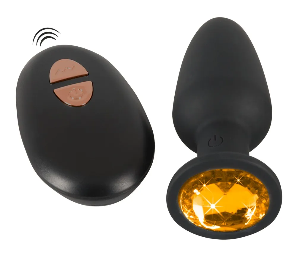 Vibroplug „Butt Plug mit Stein“ mit Fernbedienung, 7,5 cm Vibroplug „Butt Plug mit Stein“ mit Fernbedienung, 7,5 cm